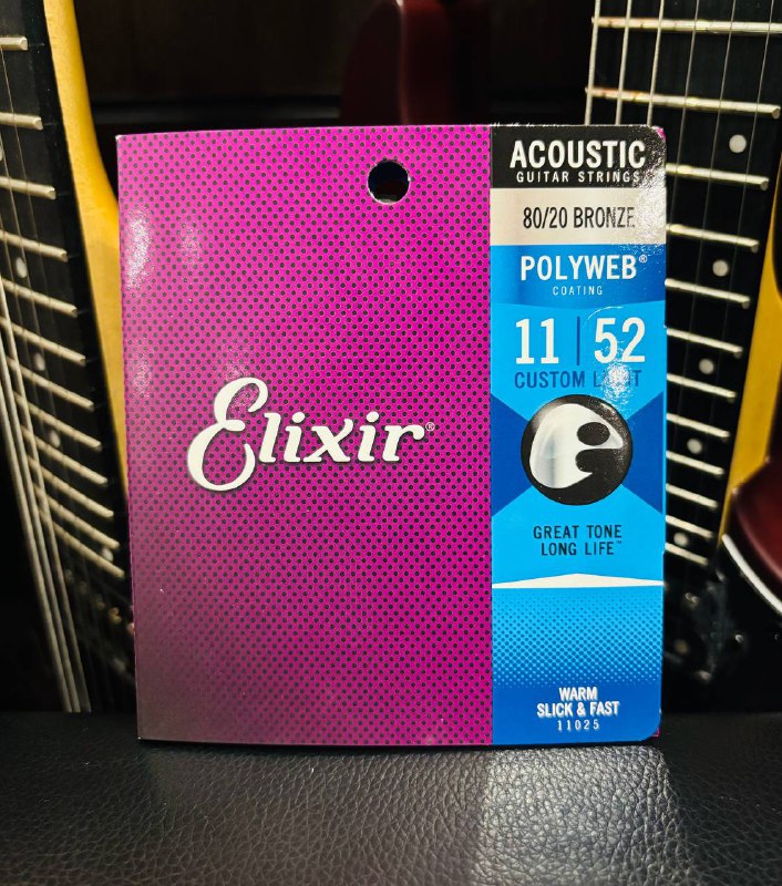 Струны для Акустической Гитары Elixir 11-52 (Оригинал)