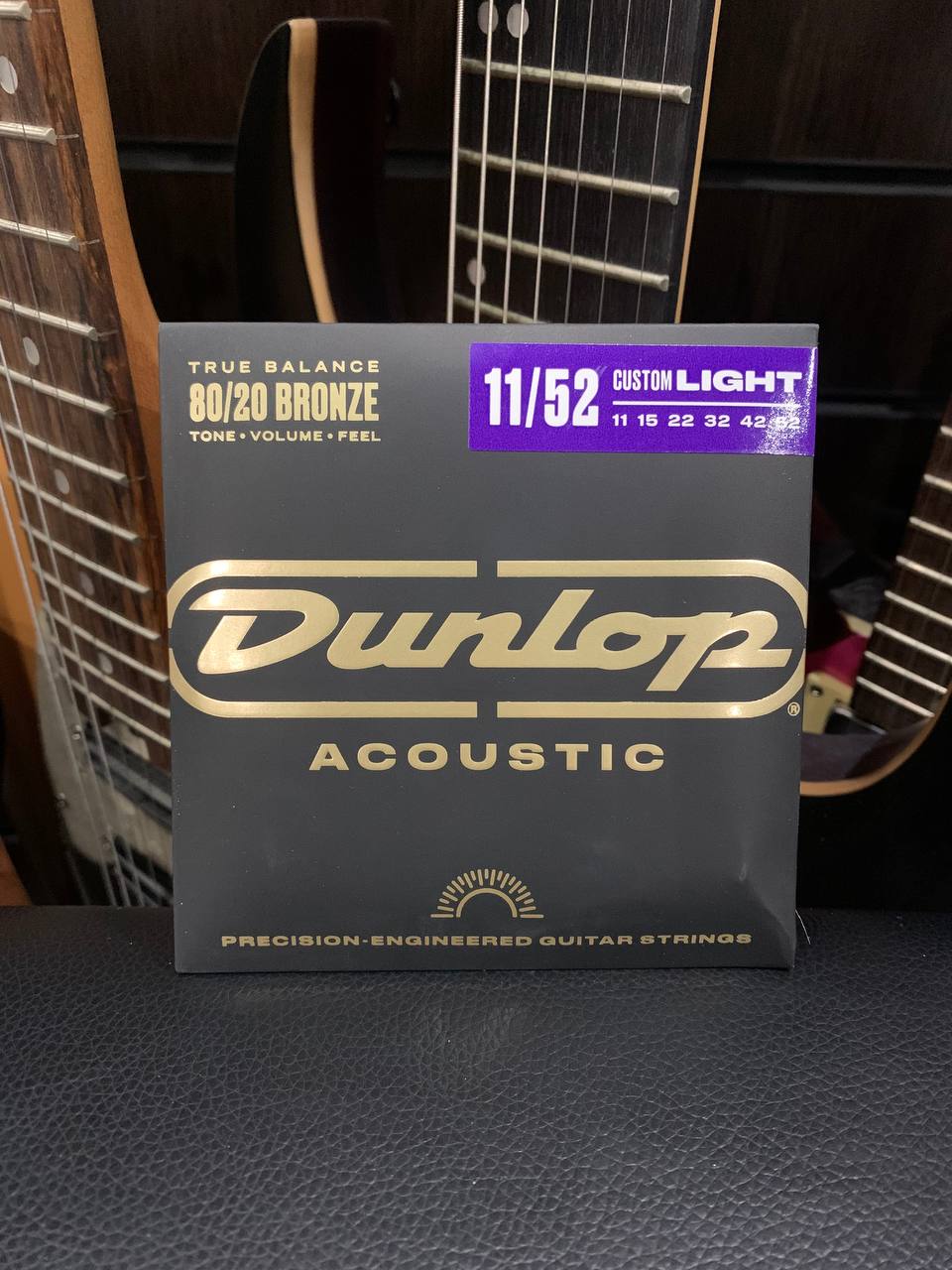 Струны для Акустической Гитары Dunlop 11-52 Bronze Light Custom