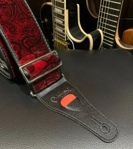 Ремень для Гитар Premium Paisley Velvet Red