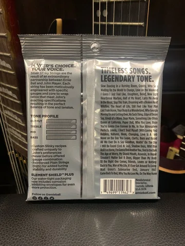Cтруны для Электрогитары Ernie Ball John Mayer Silver 10.5-47 (USA) - изображение 2