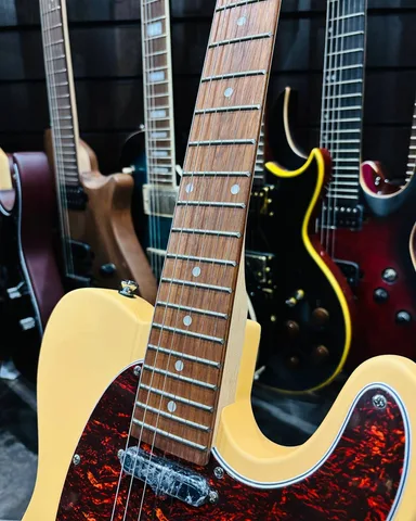 Электрогитара SQOE Telecaster SS Yellow - изображение 7