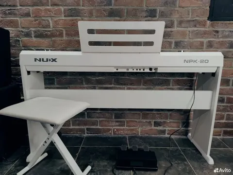 Цифровое Пианино NUX NPK-20 WH + Педальный Блок + Стойка