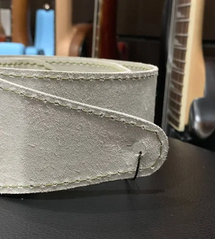Кожаный Ремень для Гитар Fidel Vintage White