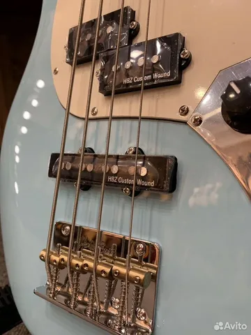 Бас Гитара Harley Benton MV-4PJ Daphne Blue - изображение 6