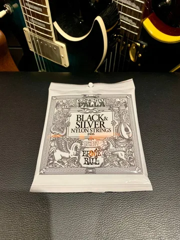 Струны для Классической Гитары Ernie Ball Ernesto Palla Black&Silver Nylon