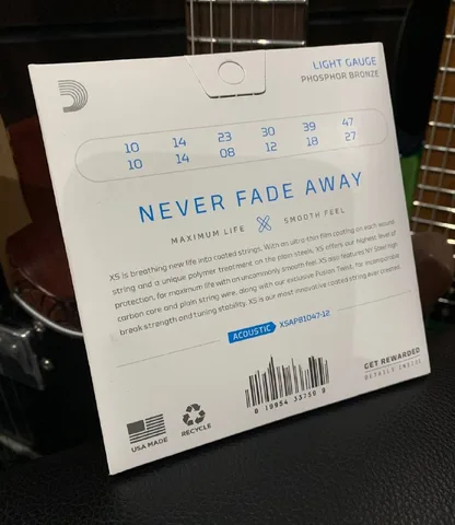 Струны для 12-ти струнной Акустической Гитары D'Addario XS 10-47 (USA)